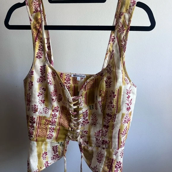 Reformation Kaleb Linen Top - Picture 2 of 4